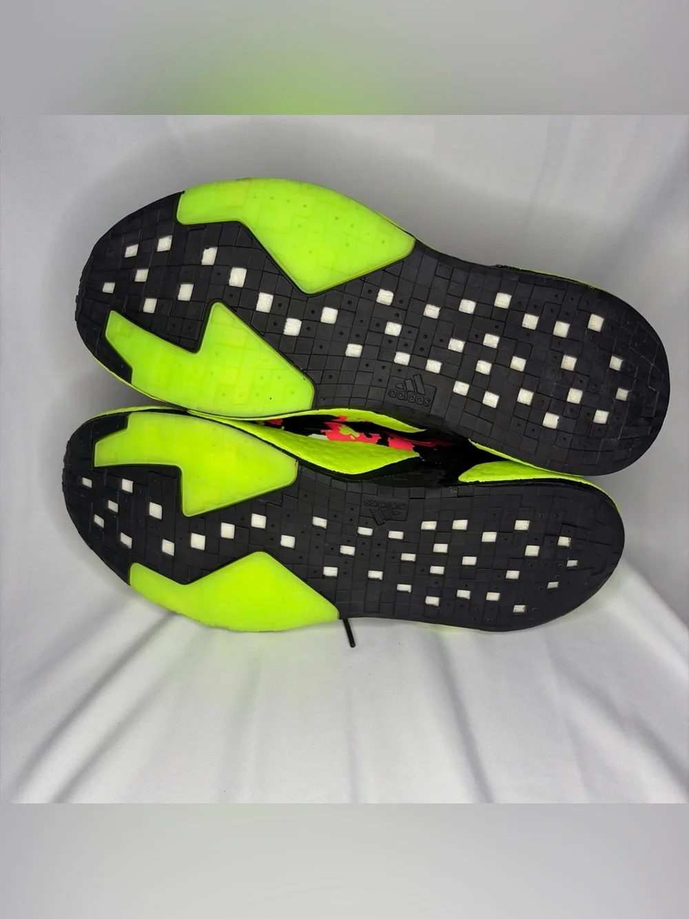adidas Black Sneakers with Neon Green & Pink Accents